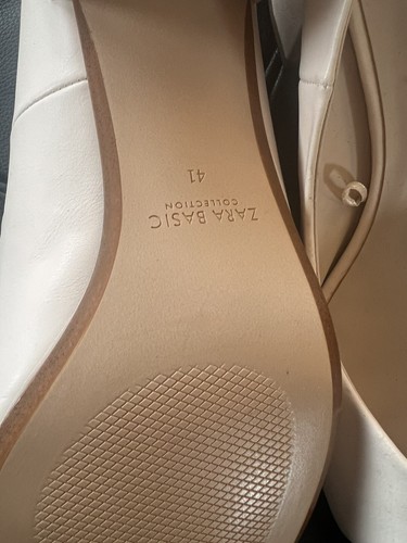 ZARA ladies classic Two Tones block Heels Shoes Size 41 - Picture 3 of 9