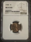 1948 LINCOLN CENT NCG MS 65 RD Wheat