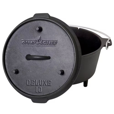 Deluxe Preseasoned Cast Iron 10 In. Dutch Oven