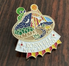 Listing image for Vintage Roswell New Mexico Alien Pin NM Lapel Pin Collectible UFO Enamel