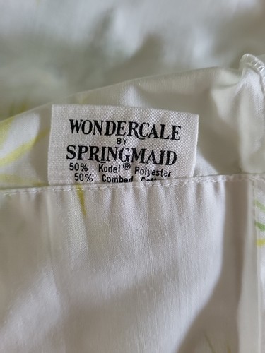 Vintage Springmaid Wondercale Gänseblümchen Twin Bettwäsche ZWEI FLACHE Laken eine Kissenhülle - Bild 3 von 3