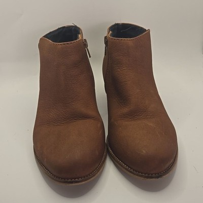 Steve Madden Boots Womens 8.5 Casual Side Zip Ankle Bootie Brown Leather Boho