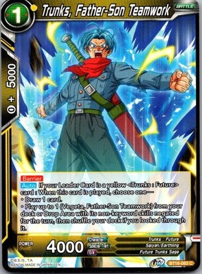 Trunks, Father-Son Teamwork BT16-083 Realm of the Gods Dragon Ball Super LP