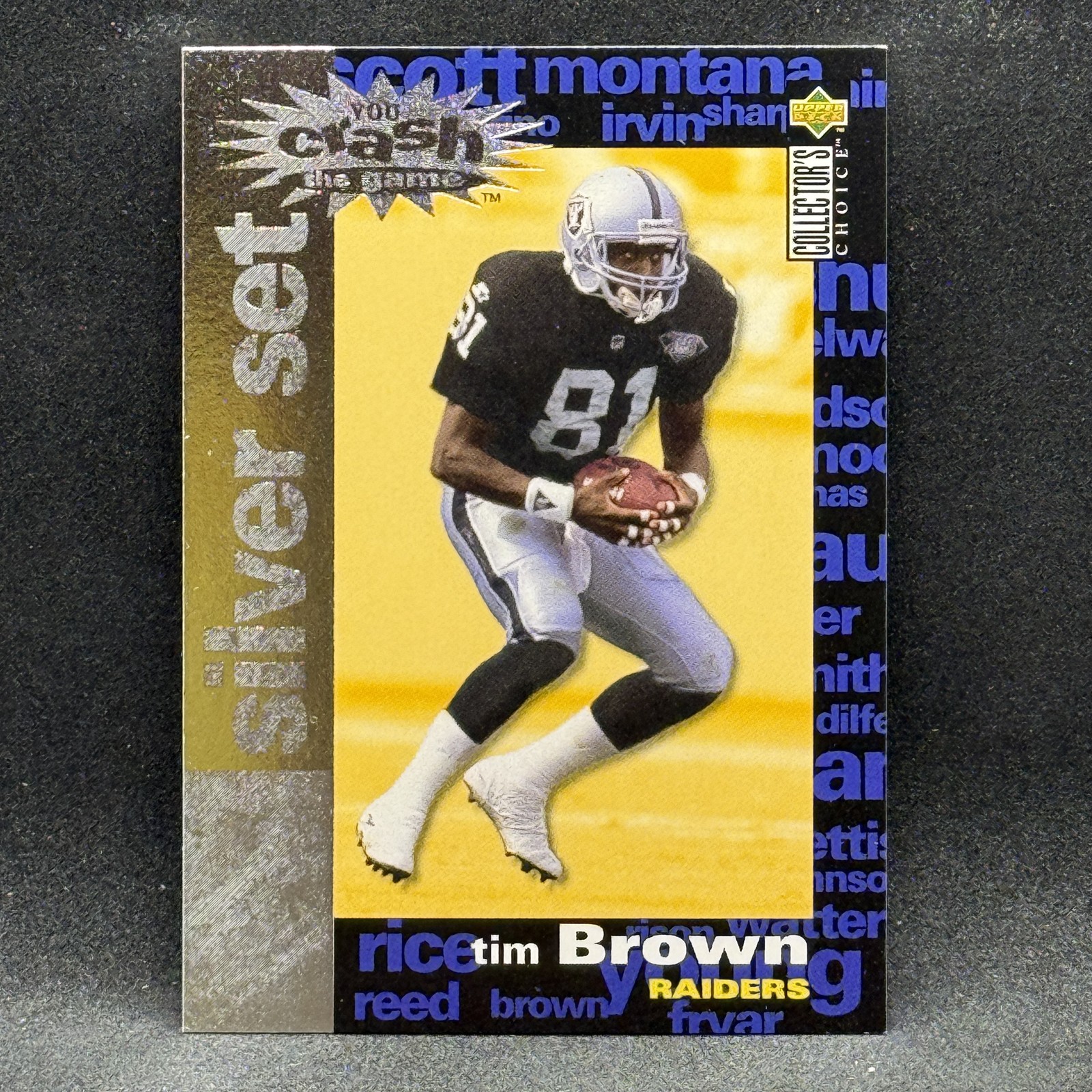 Tim Brown You Crash the Game Silver Set Exchange 1995 Collector's Choice #C23