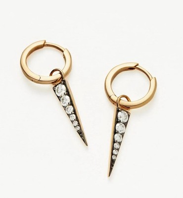 1 Ct Round Simulated Diamond 14k Yellow Gold Plated Women Dangle/ Drop Earring