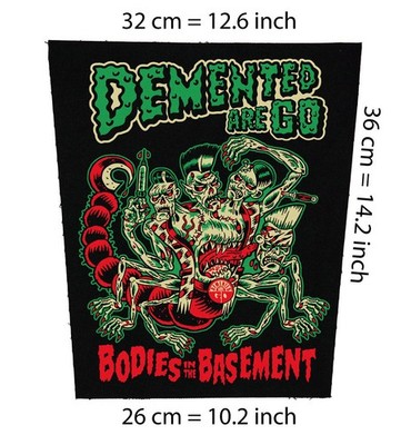 Demented are go , Large Back Patch for Jackets, Psychobilly, Meteors, Rockabilly