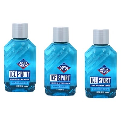 3 Pack Aqua Velva Ice Sport Cooling After Shave 3.50 Oz Each