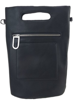 Urban Originals Damen Schwarze Vegane Leder Eimer Tasche #BC1 Einheitsgröße NWT