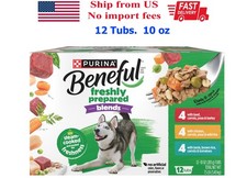 Purina Beneful Freshly Prepared Blends Wet Dog Food, Variety Pack, 12 Tubs 10 oz