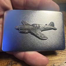 Vintage Airplane Jet Metal Belt Buckle Raised 3d Model Fast Free Shipping 5