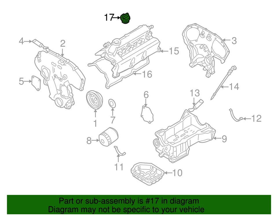 Tapa Original Nissan 15255-1P103 Foto 2 de 3