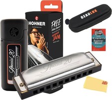 Special 20 Harmonica Key of C Bundle with Case Manual Polishing Cloth
