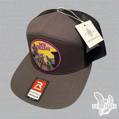 Retro Vintage New Orleans Bourbon Street Embroidered Patch Richardson 168 Hat