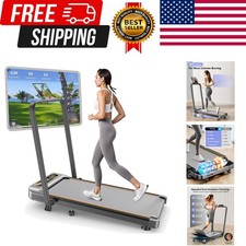 Foldable Treadmill with 10 Incline, Upgrade 3.5HP Low Noise Walking Pad Trea...