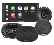 Blaupunkt 6.8 Receiver W Apple Carplay Android Auto 6x9 6.5 Speaker