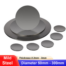 Mild Steel Discs Round Disks Circles Laser Cut Sheet Plate Metal 0.3 - 3mm Thick