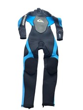 Quiksilver Youth Syncro 3:2mm back zip wetsuit 8 / 146 Black, Blue Long Sleeve