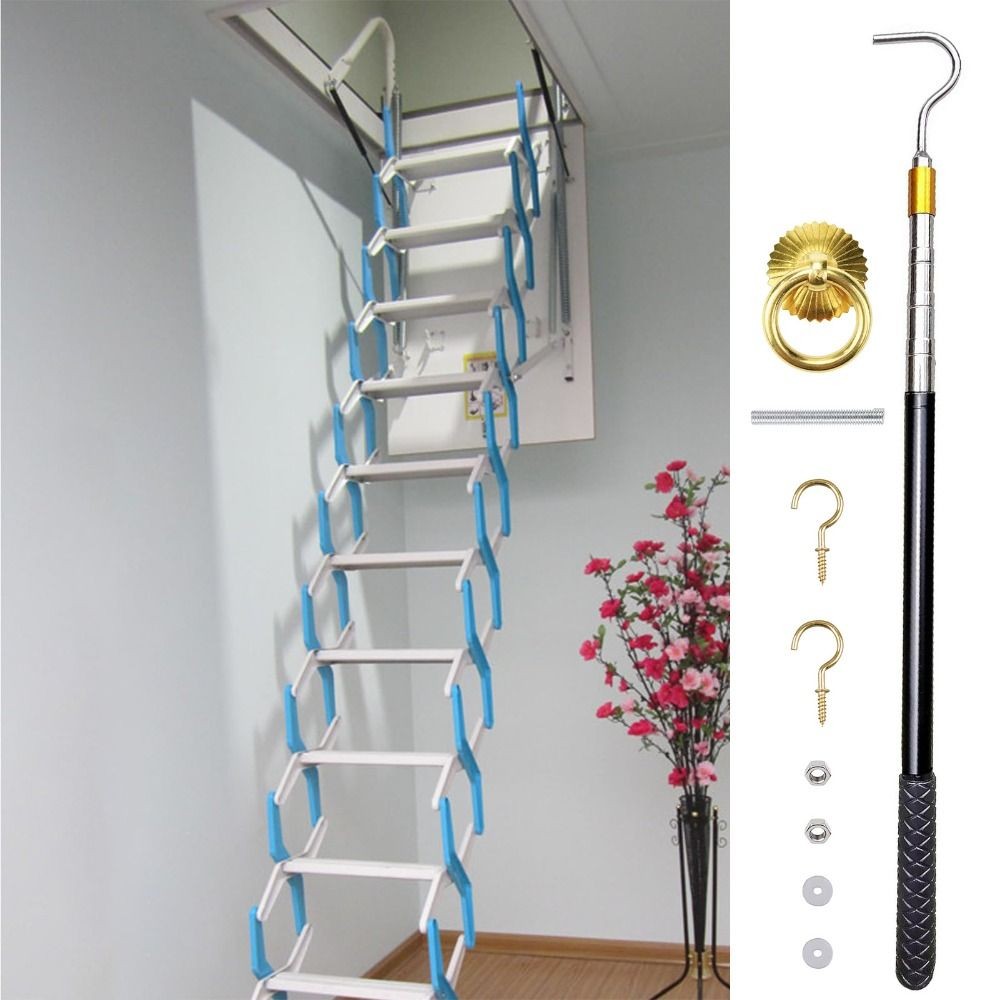 Attic Ladder Pull Down System Kits Hardware Household Loft Stairs Pull Down Kits