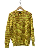 ROBERTO COLLINA Knit Sweater Thick , Size 46, Cotton, YLW All-Over Print, Made