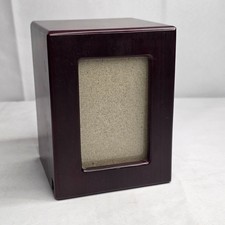 Cherry Wood Photo Box Urn Human Keepsake Pet Cremation Memorial Loss Remembrance