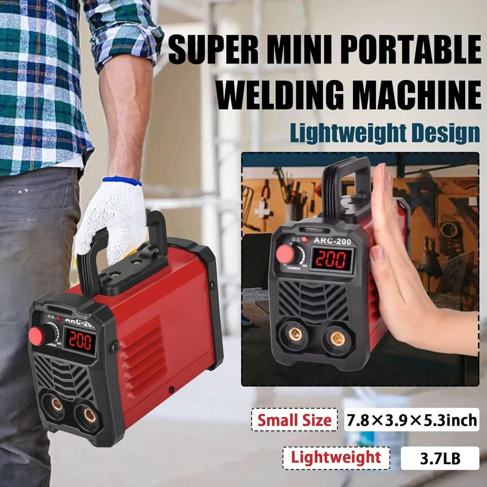 200Amp Stick Welder Welding Machine Portable Inverter 110V 1/16"-1/8" Rod ARC - Image 3 of 4