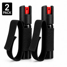 2 Pack Burn Pepper Spray 0.84oz Police Grade Self Defense OC Hand Security Strap
