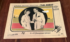 THE SHEIK LOBBY CARD RUDOLPH VALENTINO AGNES AYRES 1921