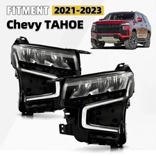 For 2021-2024 Chevy Suburban Tahoe Full LED Headlights Headlamps Pair Left+Right