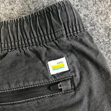 Vuori Ripstop Climber Pants Mens Large Charcoal Gray V412 Elastic Waist Outdoors