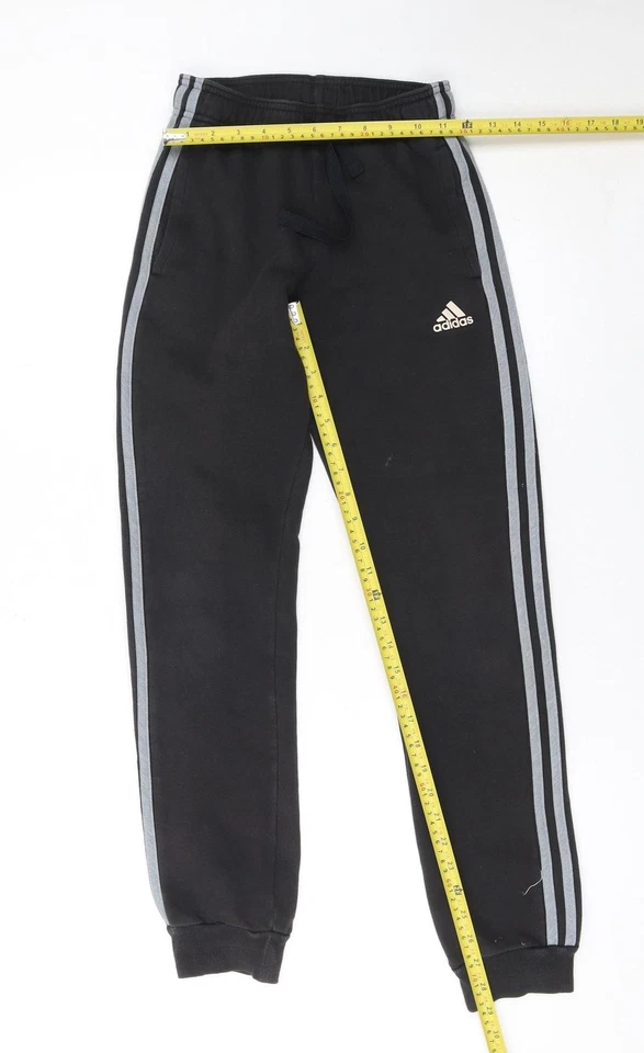 Adidas Men’s Black Jogger Trousers L with Logo Stripes - Image 2 of 4