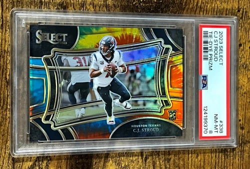 2023 Select CJ Stroud Tie-DYE Prizm /25#338 PSA 8