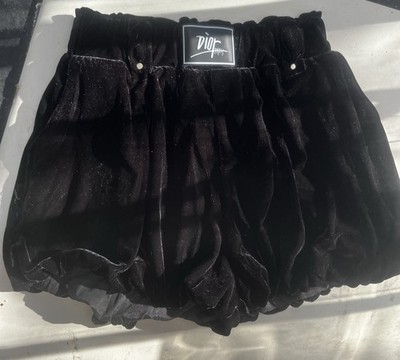 AUTHENTIC Christian Dior x Shawn Stussy Velvet Bubble Shorts - Black - Size L