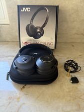 JVC HA-NC250 Wired, Noise Cancelling Headphones Black w/ Case, Tested, Works GR8