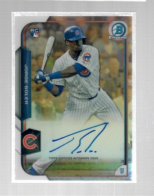 Jorge Soler 2015 Bowman Chrome Refractor  Auto Rc 434/499 Rookie  BCAR-JS