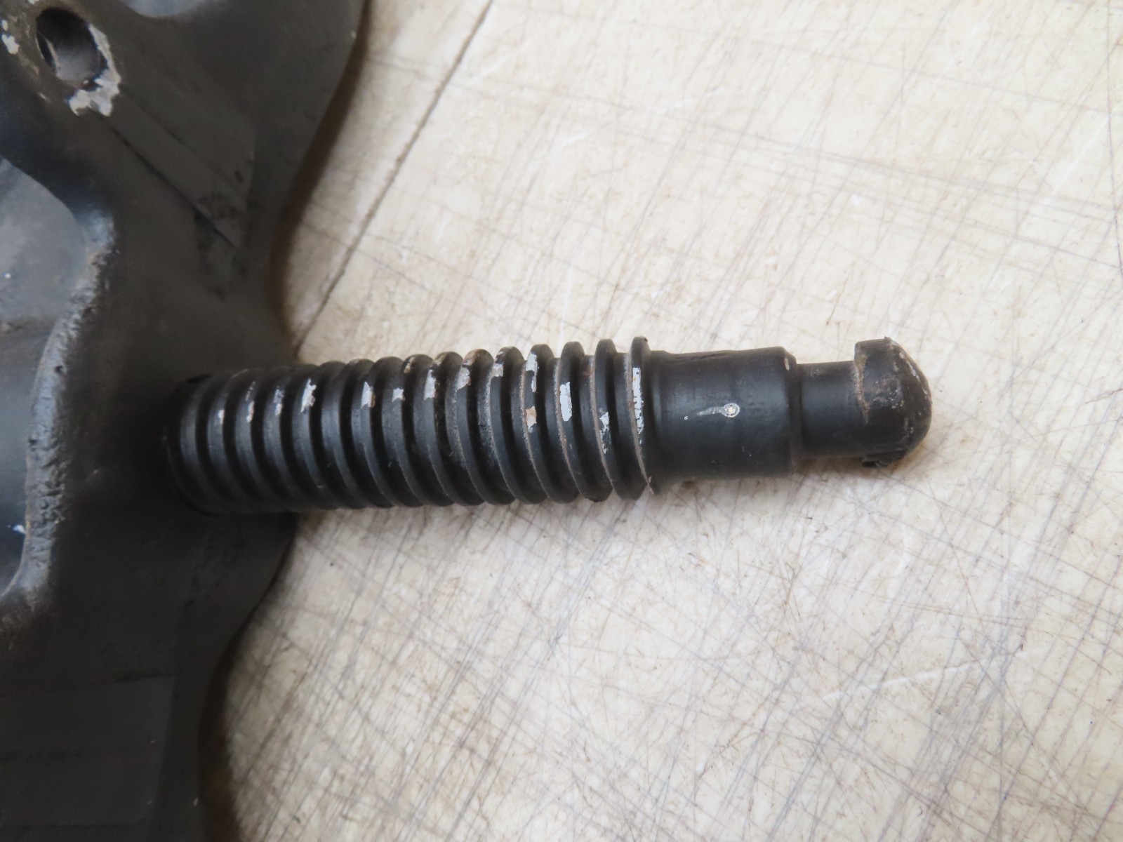 VTG ANTIQUE CAST IRON APPLE CIDER WINE PRESS HEAD COLLAR & SCREW MASHER SQUEEZER