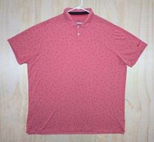 Nike Men's XXL Golf Polo Vapor Heathered Red Floral Neck Vent Standard Fit