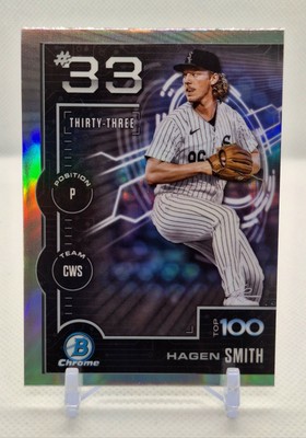 HAGEN SMITH  2025 Bowman Chrome #BTP-33 Scouts' Top 100 WHITE SOX