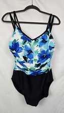 Miraclesuit Floral Lightly Padded Slimming Tropical One Piece Swimsuit sz 12