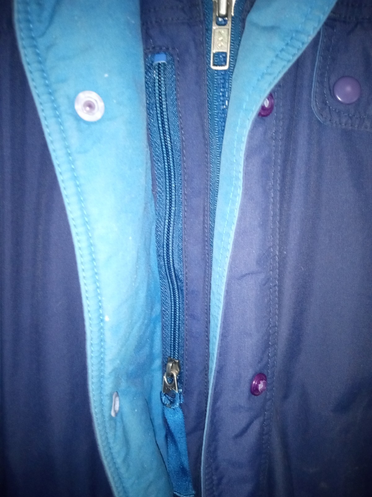 Vintage Patagonia Women's Guide Heavy Parka Jacket Hood Size 10 Navy Blue Teal thumbnail 5