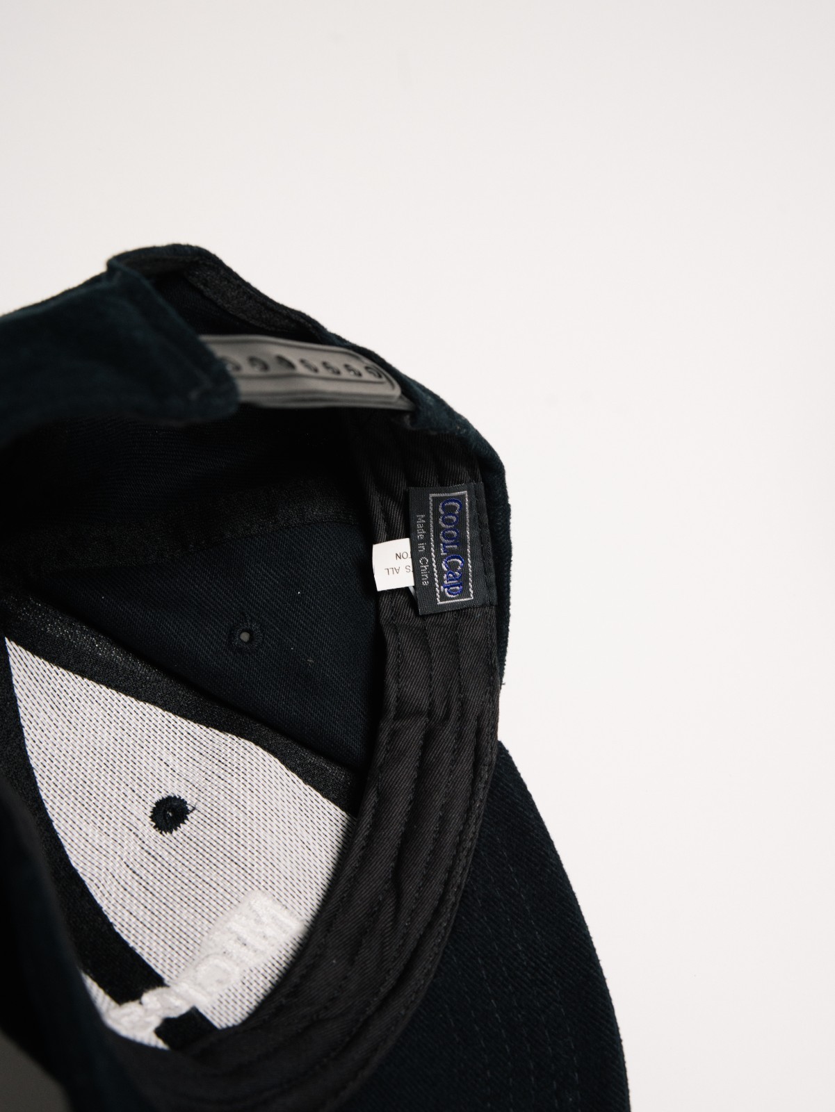 90s Vintage Microsoft Script Snapback Hat Black D… - image 6