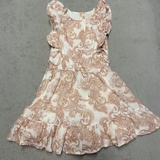 Janie And Jack Dress 6 Paisley Floral Sundress Ruffle Sleeve Bow Tier Lined
