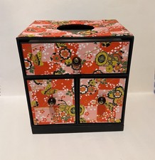 Vintage Japanese Washi Paper Box Drawers Handmade Tissue Storage Box