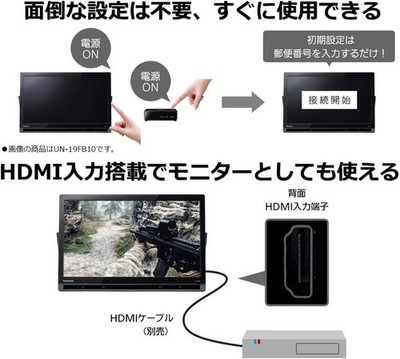 Panasonic VIERA UN-19F10D 本体 19V型 ハイビジョン ポータブル 液晶