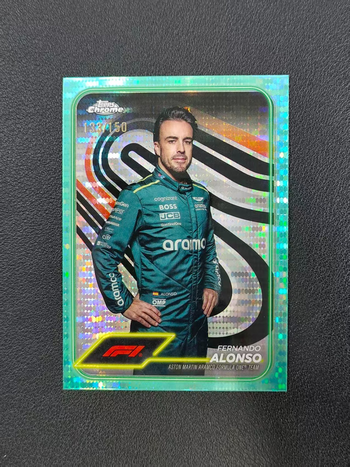 2024 Topps Chrome Formula 1 F1 Fernando Alonso Aqua Sonar 133/150#11 CXY