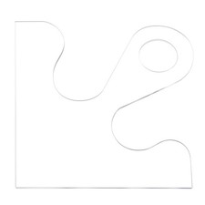 7.9" x 7.6" Charcuterie Board Template Acrylic Handle Router Template Clear
