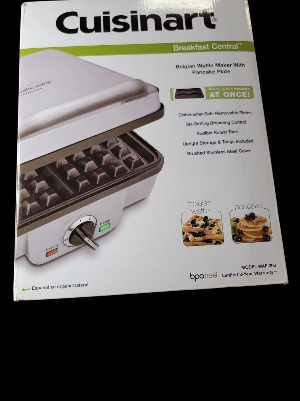 Cuisinart WAF300 1200 W Belgian Waffle Maker Breakfast Central Pancake
Opens in a new window or tab