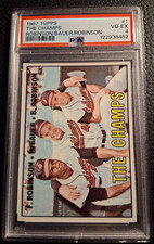 1967 Topps The Champs Robinson/Baurer/Robinson Card #1  PSA4 -VG-EX