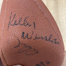 Multiple HOF NFL GREATS autographed Football Nice Piece!