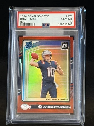 2024 Panini Donruss Optic #229 Drake Maye Rated Rookie Red /125 PSA 10 RC RARE🔥