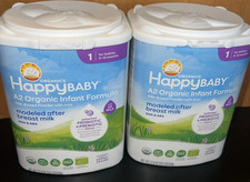 Lot of 2 Happy Baby Infant Organic Formula 1 Purple 8/26  GIVEN TO DISABLED VET